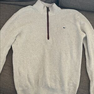 Vineyard Vines Cream Half-Zip Sweater